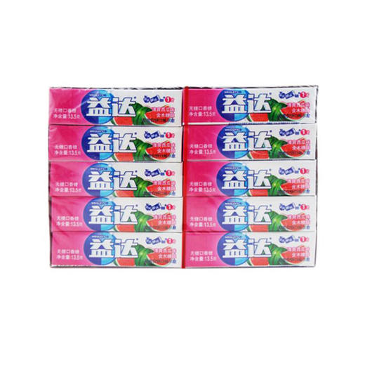 益达含木糖醇无糖口香糖清爽西瓜味5片装13.5g*20条 商品图0