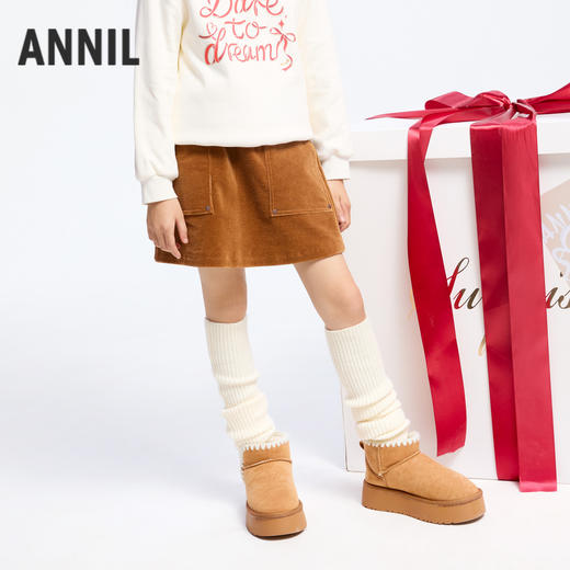 女童灯芯绒工装半裙冬季新款安奈儿童装实体店同款AG443819 商品图2