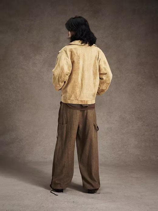 共和GongheRepub/GH24025/卷草纹亚麻束脚萝卜裤 商品图4