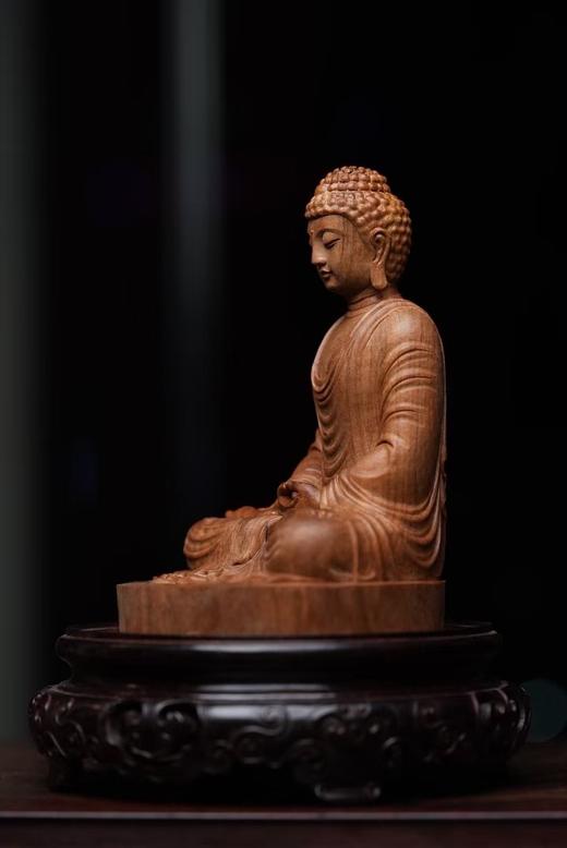 本师传法像°老山檀香摆件（不含底座） 商品图3