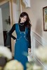 Le Malene 海军蓝U型领背心连衣裙 19537 商品缩略图1