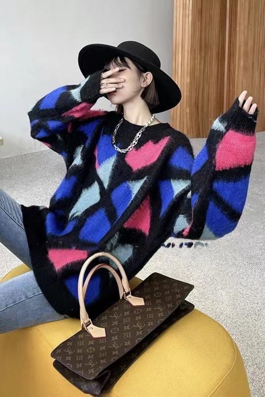 Stay2Weeks 彩色几何撞色块毛衫 15105 商品图0