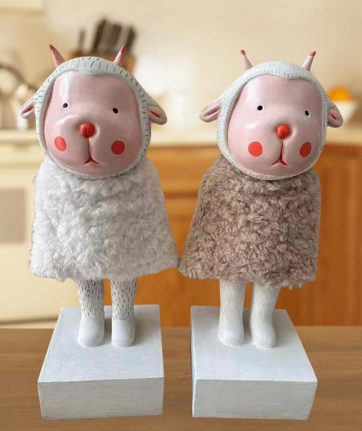 杨小羊雕塑-普通手绘款 商品图0