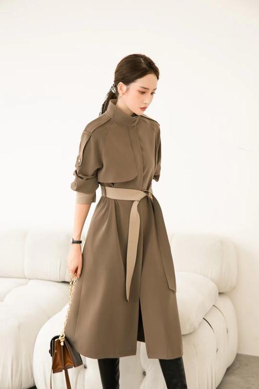 Le Malene 立领廓形收腰风衣 15253 商品图1