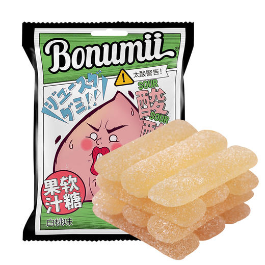 宝奴咪酸酸秀果汁软糖白桃味80g 商品图1
