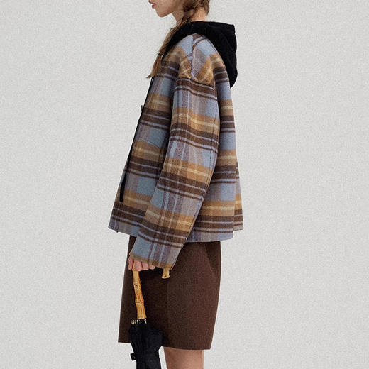 裁缝学苑AQ387双面呢两穿双排扣短款大衣短裤套装纸样女装样板 商品图1