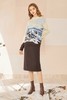 MEETLADY/米莱达 时髦复古印花毛衣包臀裙套装 15134 商品缩略图3
