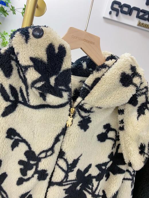 松植屋冬季女款《相融》珊瑚绒加厚长袖睡衣家居服套装 商品图2