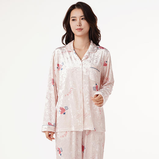 都市丽人睡衣套装好睡好眠丝绒家居服LH11I9 商品图0