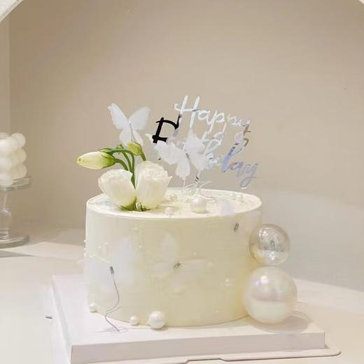 L018（白色鲜花&白蝴蝶） 商品图0