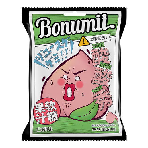 宝奴咪酸酸秀果汁软糖白桃味80g 商品图0