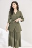 ESTELLICA 橄榄绿色收腰西装压褶长裙套装 19490 商品缩略图3