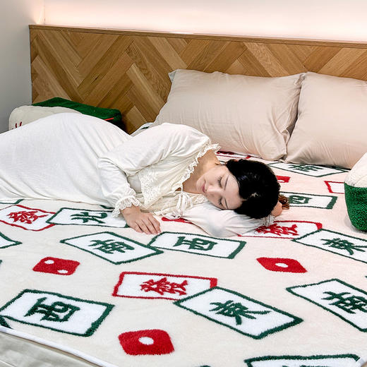 【恭喜發财电热毯】forestlife八方来财电热毯 柔软雪花绒 左右分区控温 高温除螨 9档调温 12h自动断电 可拆卸水洗 机洗/手洗都可 商品图3