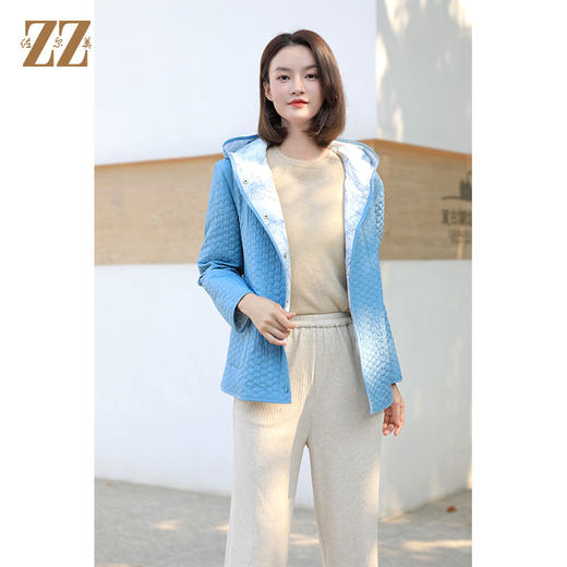 佐尔美冬季新款 通勤经典蜂窝格棉服女E34MM10 商品图0
