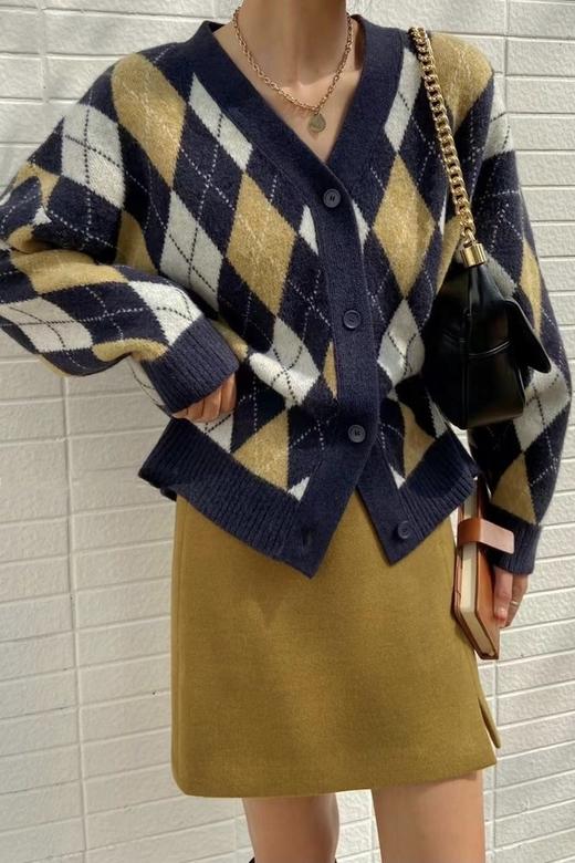 amadella 姜黄色毛呢半裙 15236 商品图1