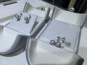 8mm-9mm真多麻akoya耳坠