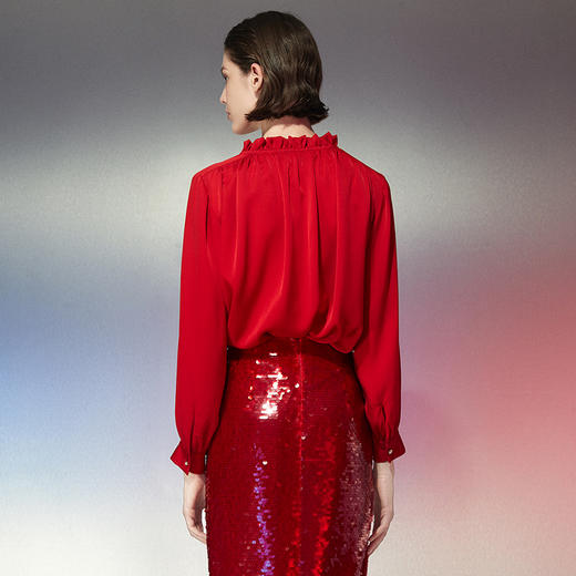 EITIE爱特爱春季新款气质显瘦舒适小上衣7813522 商品图4