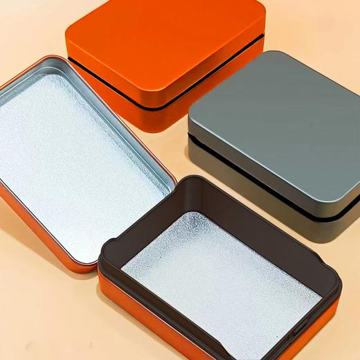 马口铁【橙色.50g翻盖小方听】2.5元1个.整箱120个 商品图2