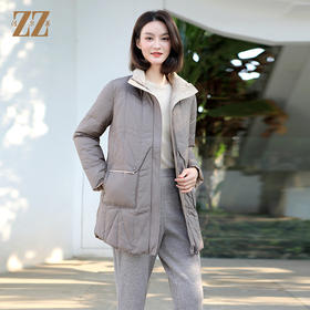 佐尔美冬季新款 气质百搭通勤双面穿羽绒服女E34YY21