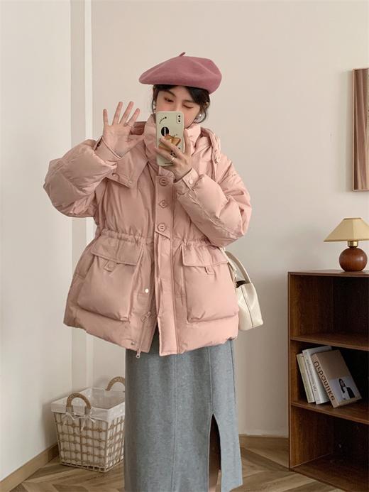 【YW】无忧购韩系ins百搭连帽休闲小个子收腰显瘦中长款羽绒服24031# 商品图8