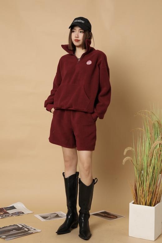 HAYES 枣红时髦颗粒绒套装 15275 商品图1