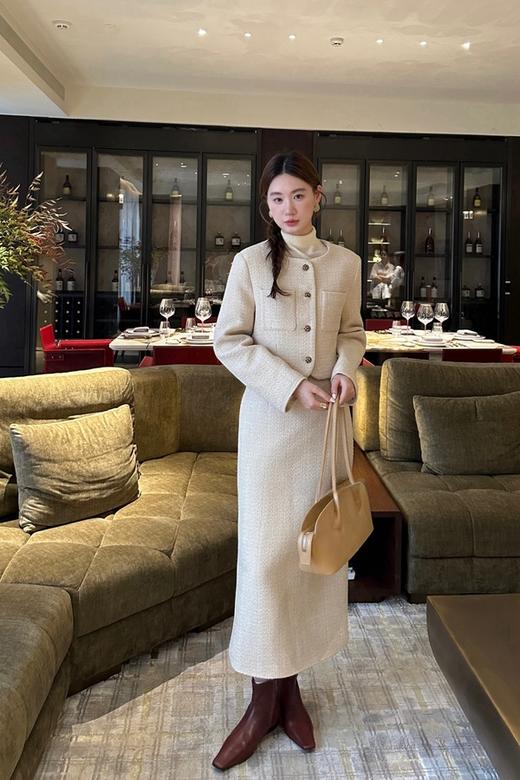 Le Malene 米白色知性优雅小香风外套半裙套装 19538 商品图0