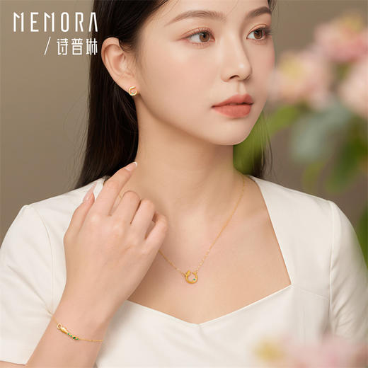 黄色18k金灵蛇项链 灵蛇献瑞系列生肖蛇时尚简约套链女士礼物MEMORA诗普琳【生日会员】KNE02901线上专供） 商品图1