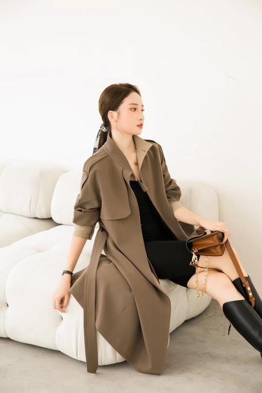 Le Malene 立领廓形收腰风衣 15253 商品图3