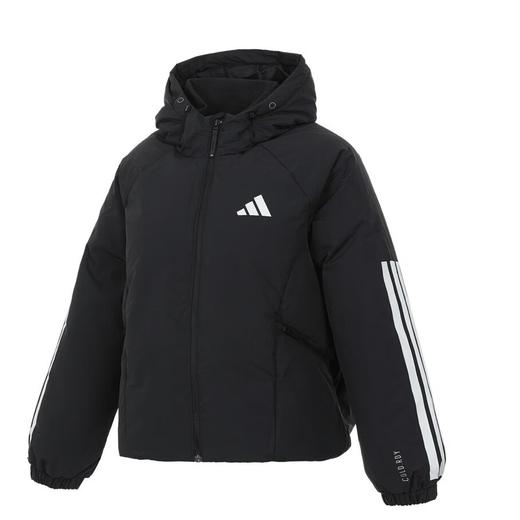 Adidas阿迪达斯女冬季常规款鸭绒600蓬黑色连帽羽绒服 JG3866 商品图0