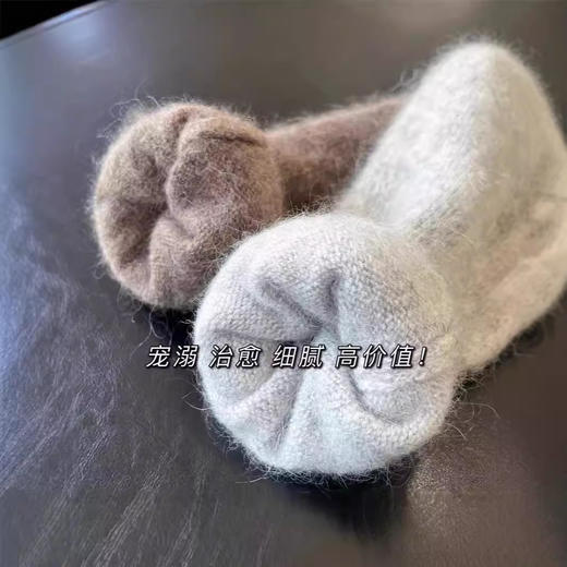 可爱团宠慵懒风毛衣！软糯拉毛羊绒马海毛提花熊猫针织毛衣24冬款！ 商品图3