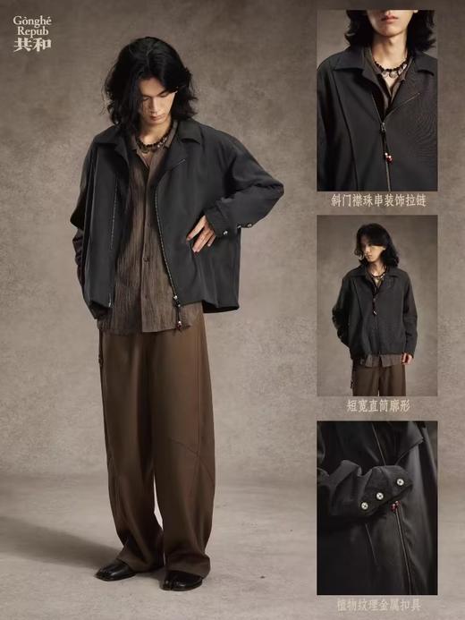 共和GongheRepub/GH24022/新中式「雨涟」斜襟西装夹克 商品图4