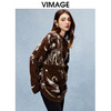VIMAGE纬漫纪冬季新款印花慵懒风温柔宽松时尚显瘦针织衫V2201818 商品缩略图2
