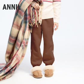 【实体店同款】女童复合绒暖夹裤厚裤子冬季新款安奈儿童装AG446825