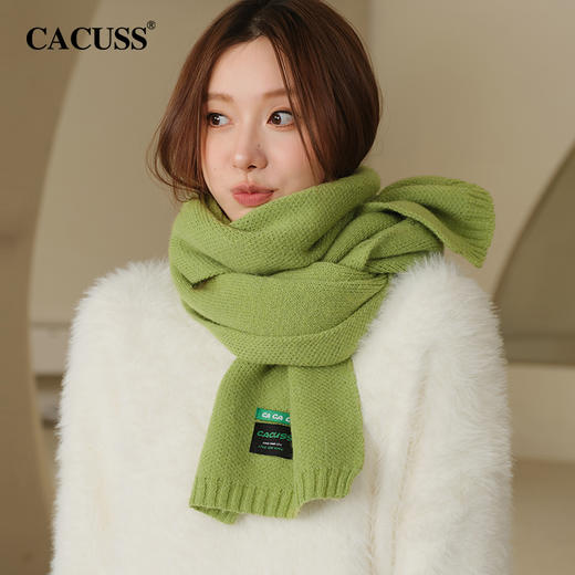CACUSS冬季软糯北极绒纯色围巾 软fufu亲肤细腻保暖 户外披肩围脖 商品图2