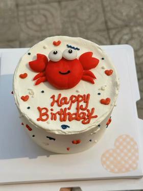 【生日蛋糕】翻糖立体螃蟹款