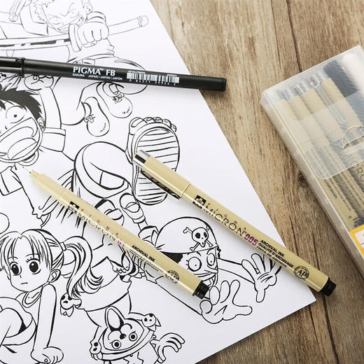 樱花(SAKURA)针管笔勾线笔 6支漫画套装 黑色签字笔日本进口绘图水笔 学生儿童美术绘画描边手绘设计_MW 商品图2