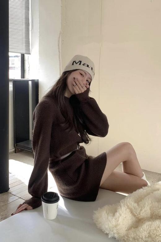 Say Something 棕色绒面腰带 19261 商品图1