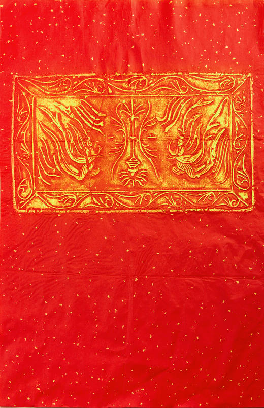 南北朝飞天砖拓红纸金拓 商品图6