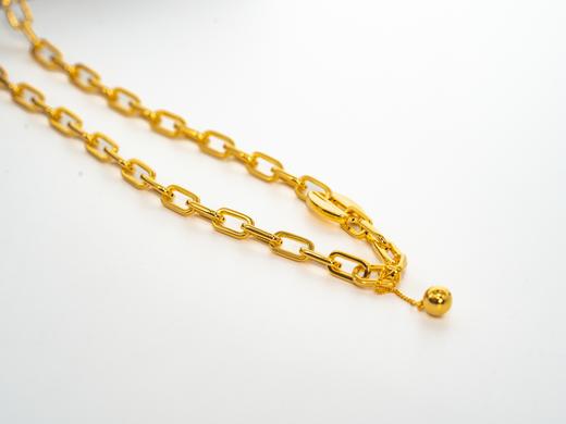 【热销款】时尚黄金大O项链克重18.41|链长48.6 商品图3