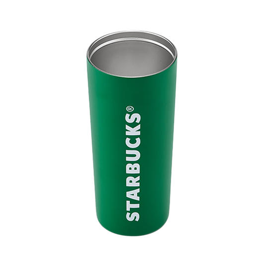 星巴克单手操作不锈钢保温杯绿色473ml 商品图2