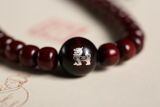 XYZT0369°祈子祈福麒麟小叶紫檀手串 商品图2