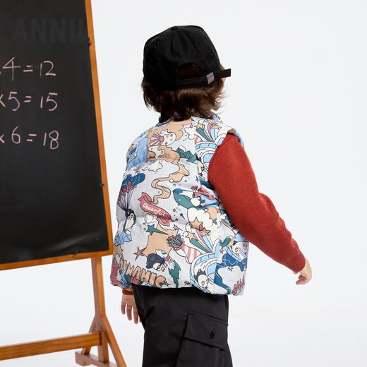 【御寒-5~5℃】男童防风雪羽绒马夹冬季新款安奈儿童装实体店同款XB442641 商品图2