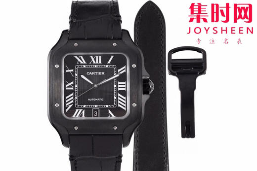 BV卡地亚SANTOS系列 山度士钢带系列 男士腕表 黑武士 商品图0