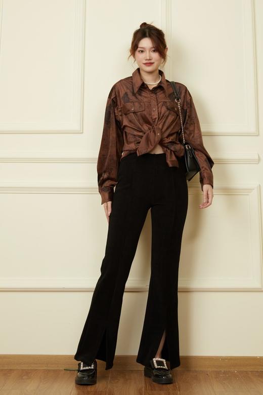 LNNNS 灯芯绒微喇加绒高腰裤 19518 商品图1