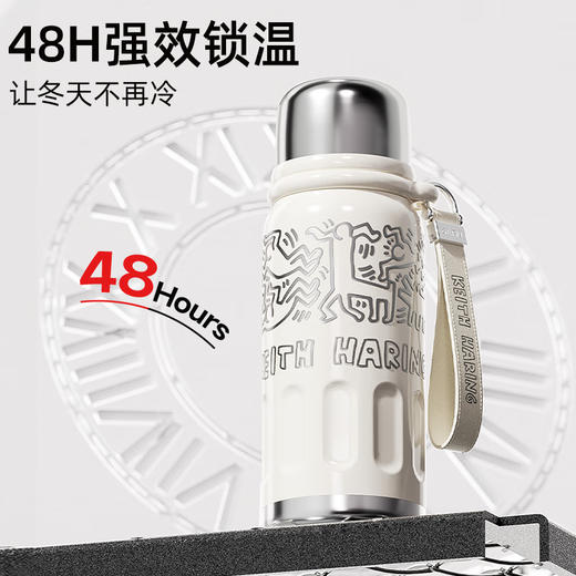 【自营】 格沵GERM 凯斯哈林系列迷你律动保温杯 S316不锈钢 长效保温 580ml 3色可选 商品图3