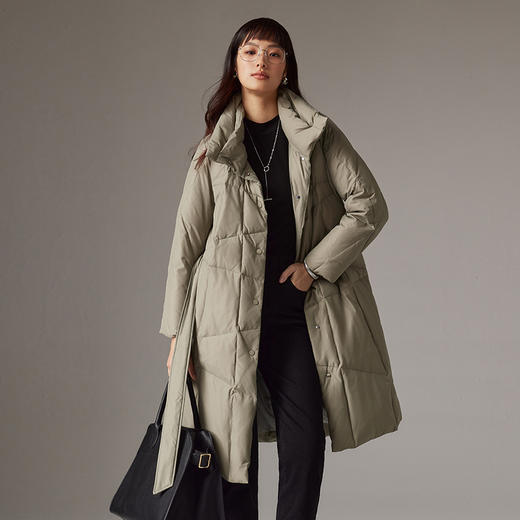 21530 安心羽绒系列定位绗线长款羽绒外套RJ004 商品图3