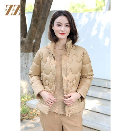 佐尔美冬季新款 短款减龄高级感90绒羽绒服女E34YY47 商品图3