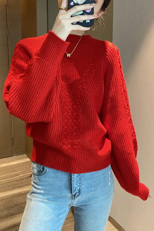 ANSUABEL 半高领长袖针织上衣 15218 商品图1