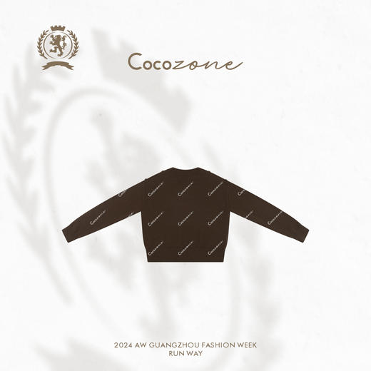 COCO ZONE ”复古老钱“100绵羊毛V领针织衫CC1C2261 商品图1