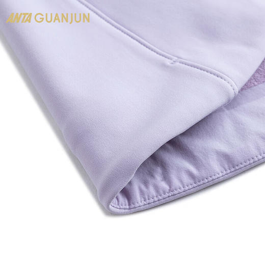 安踏冠军户外系列徒步女秋季摇粒绒外套保暖加厚防泼水茄克162440612 商品图6